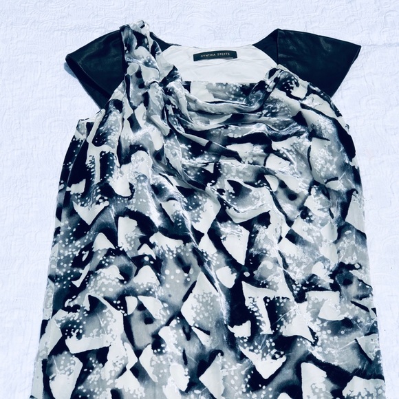 STUNNING Cynthia Steffe Dress w/ Leather US 6 - Picture 4 of 6